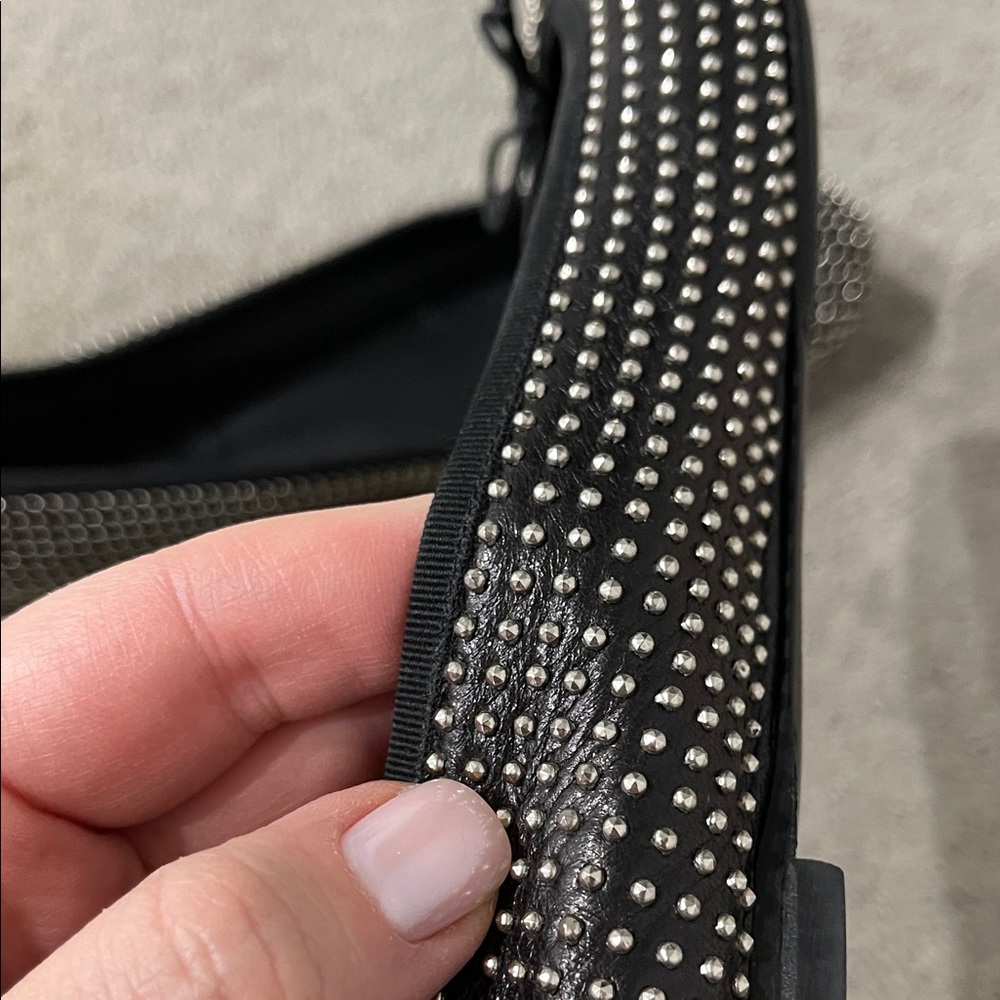 Saint Laurent YSL Studded Black women’s Ballet Flats size 41 us 10 used - Picture 8 of 9